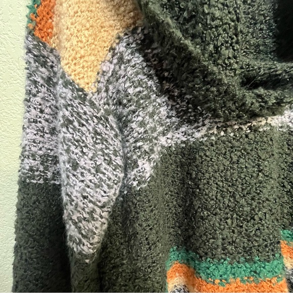 Umgee Multicolor Stripe Cowl Neck Sweater - Picture 3 of 4
